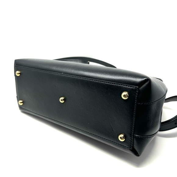 Dolce & Gabbana Lucia Black Leather Satchel – Studded Handle, Crossbody - Picture 14 of 15